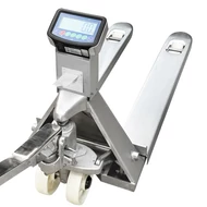 Kép 2/2 - STAXX 2.5 t teherbírású rozsdamentes, mérleges kézi raklapemelő nyomtatóval