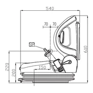 Kép 4/9 - Mechanikusan állítható, súlyállításos univerzális ÜLÉS TARGONCÁRA