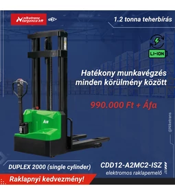 Évkezdő készletkisöprő akció! HC Elektromos raklapemelő targonca 990.000 Ft + ÁFA!