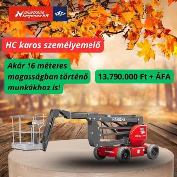 Hangcha GTHZ csuklós gémes önjáró személyemelő Hangcha GTHZ csuklós gémes önjáró személyemelő