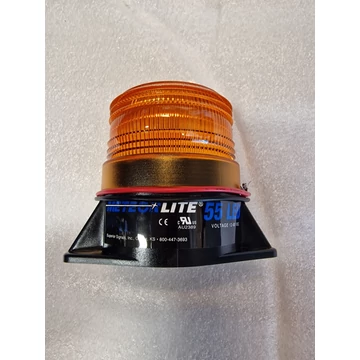 LED villogólámpa, sárga fényű, hengeres, 12-80 V