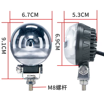 Íves zóna figyelmeztető piros LED fény targoncához