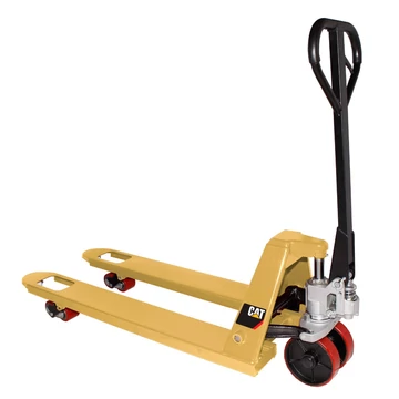 CATERPILLAR 2,5 tonnás poliuretán dupla görgős kézi raklapemelő CATERPILLAR 2,5 tonnás poliuretán dupla görgős kézi raklapemelő