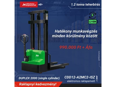 Évkezdő készletkisöprő akció! HC Elektromos raklapemelő targonca 990.000 Ft + ÁFA!