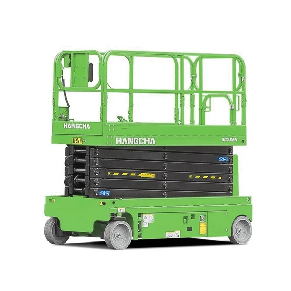 100XEN Hangcha önjáró ollós személyemelő 10 m magasságban történő munkavégzéshez LI-ION akkumulátorral